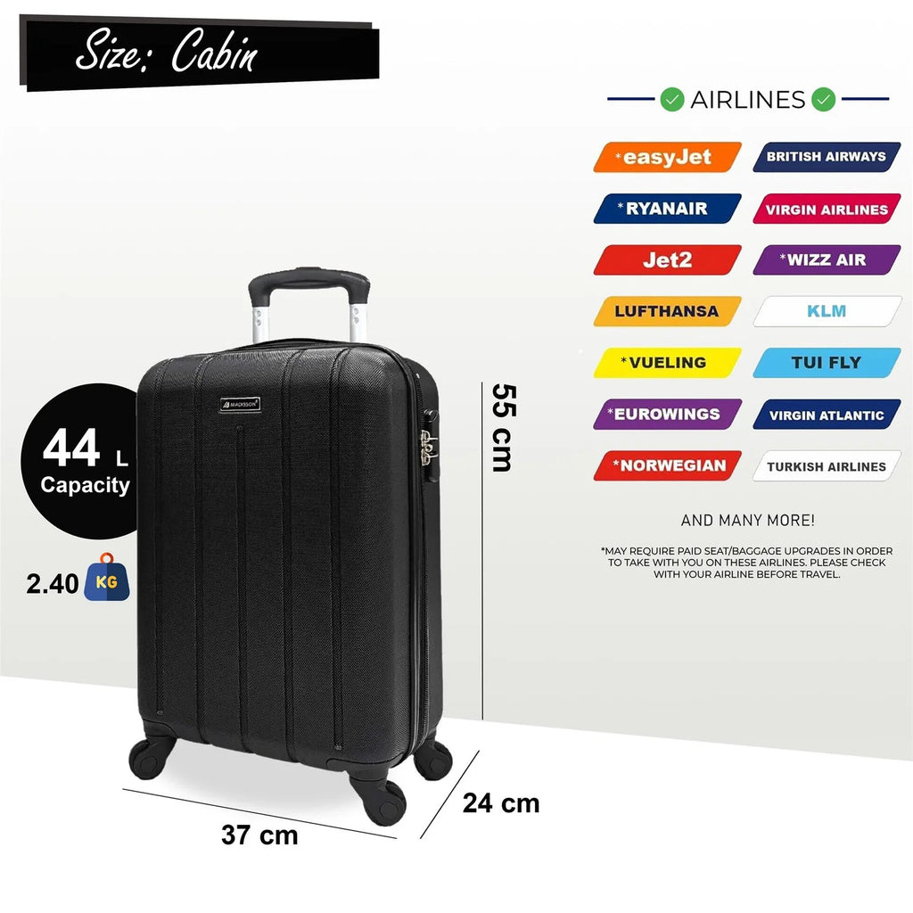 Castleberry Cabin Hard Shell Black Suitcase