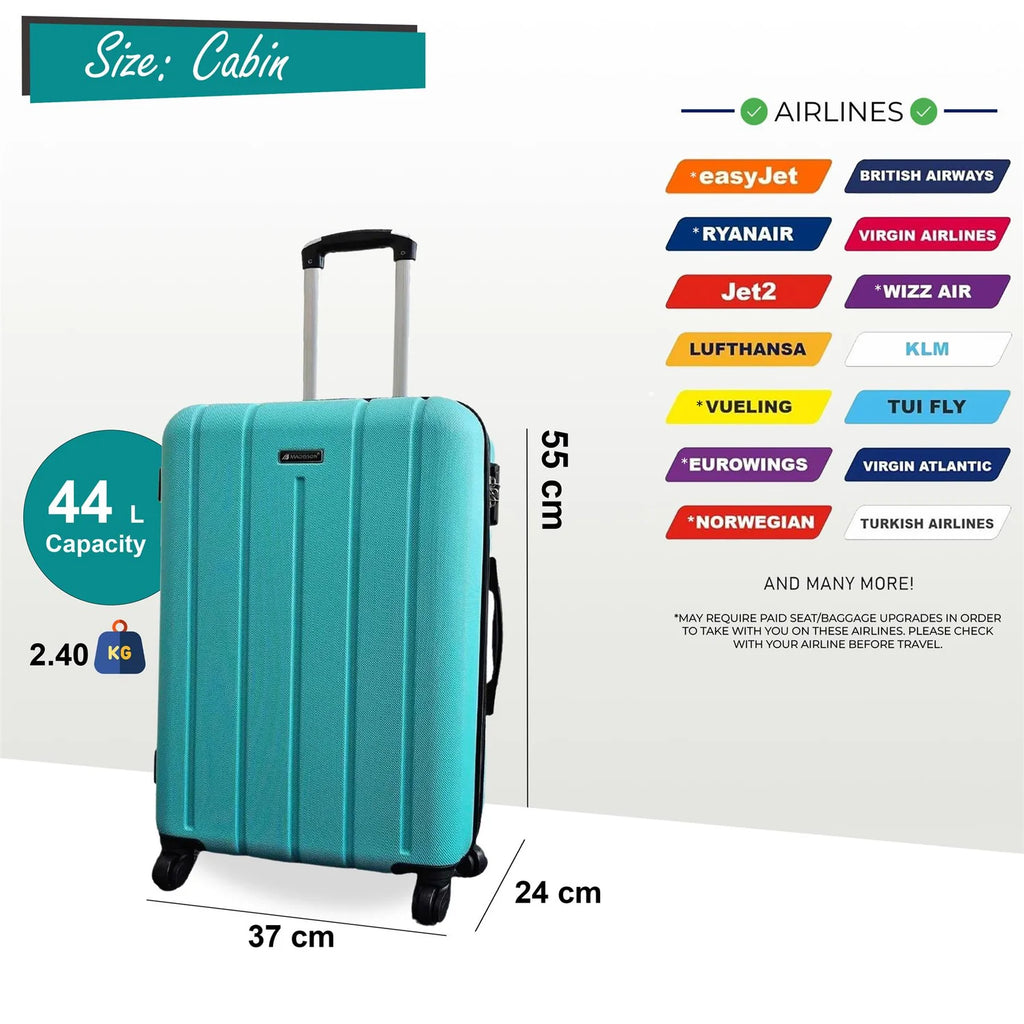 Castleberry Cabin Hard Shell Teal Suitcase