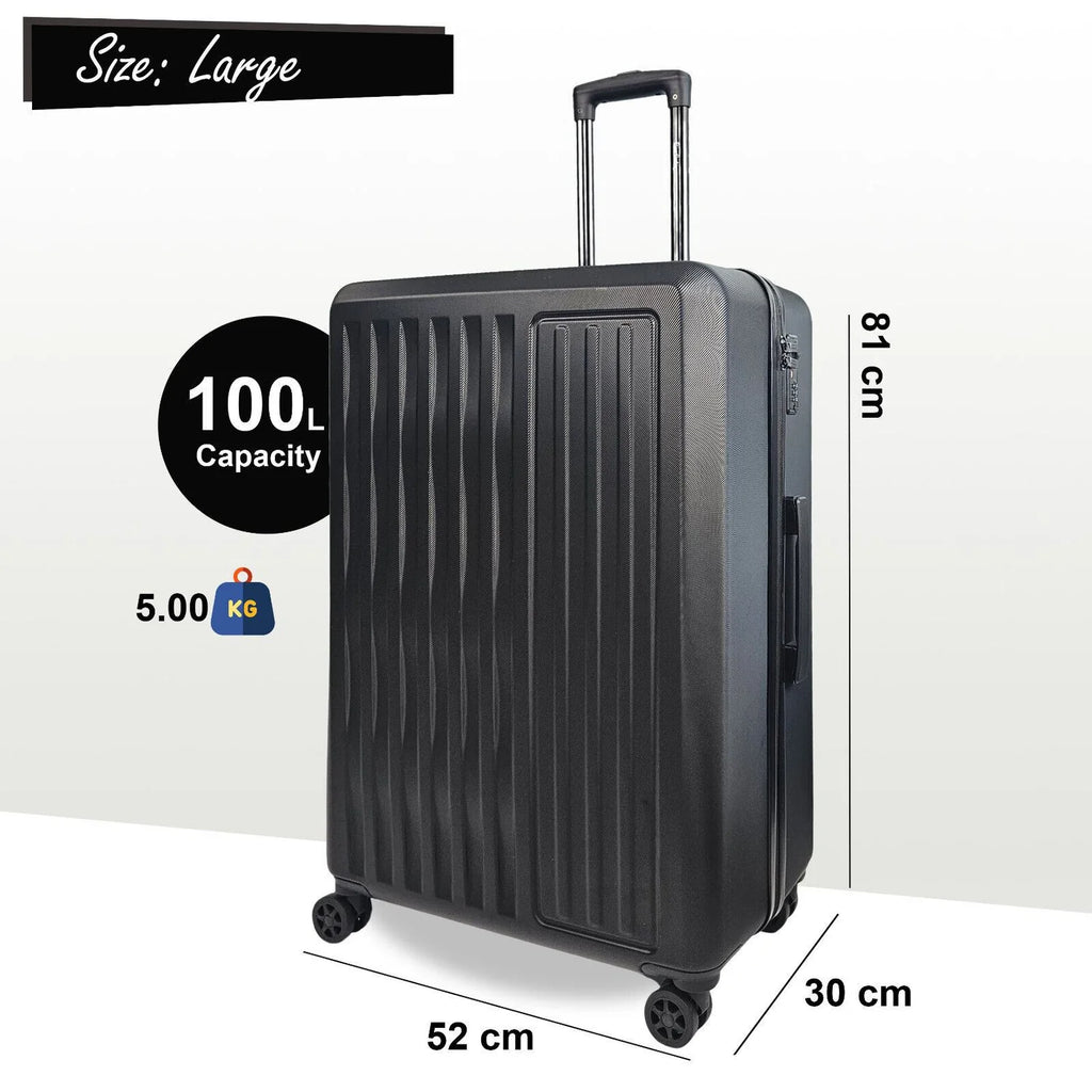 Cullman Large Hard Shell Black Suitcase