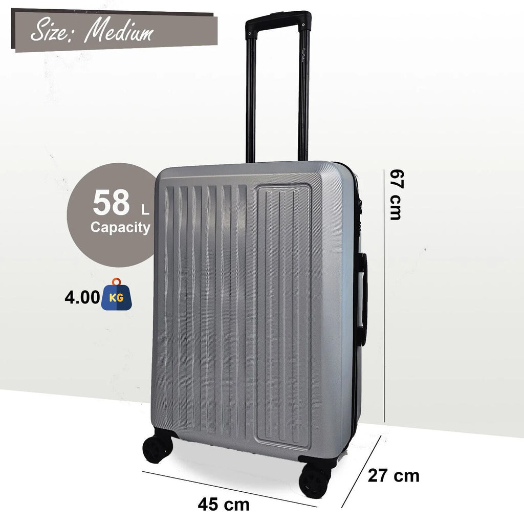 Cullman Medium Hard Shell Silver Suitcase