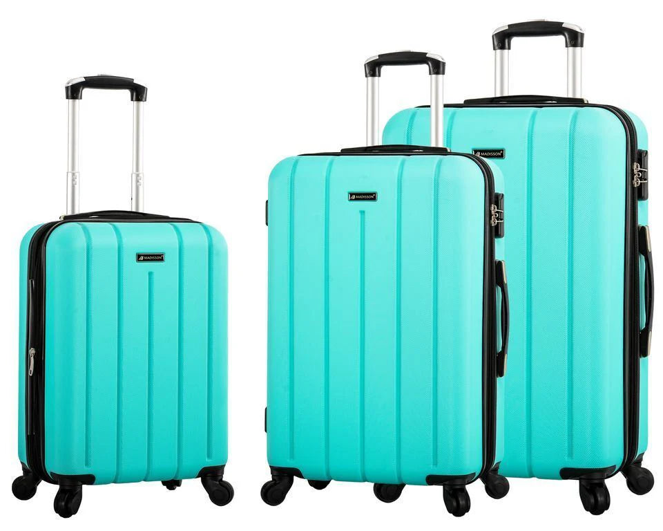 Castleberry Set of 3 Hard Shell Teal Suitcases