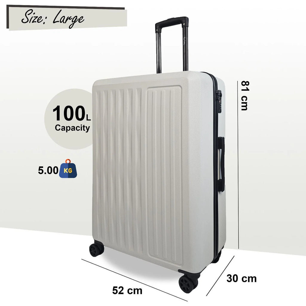 Cullman Large Hard Shell White Suitcase