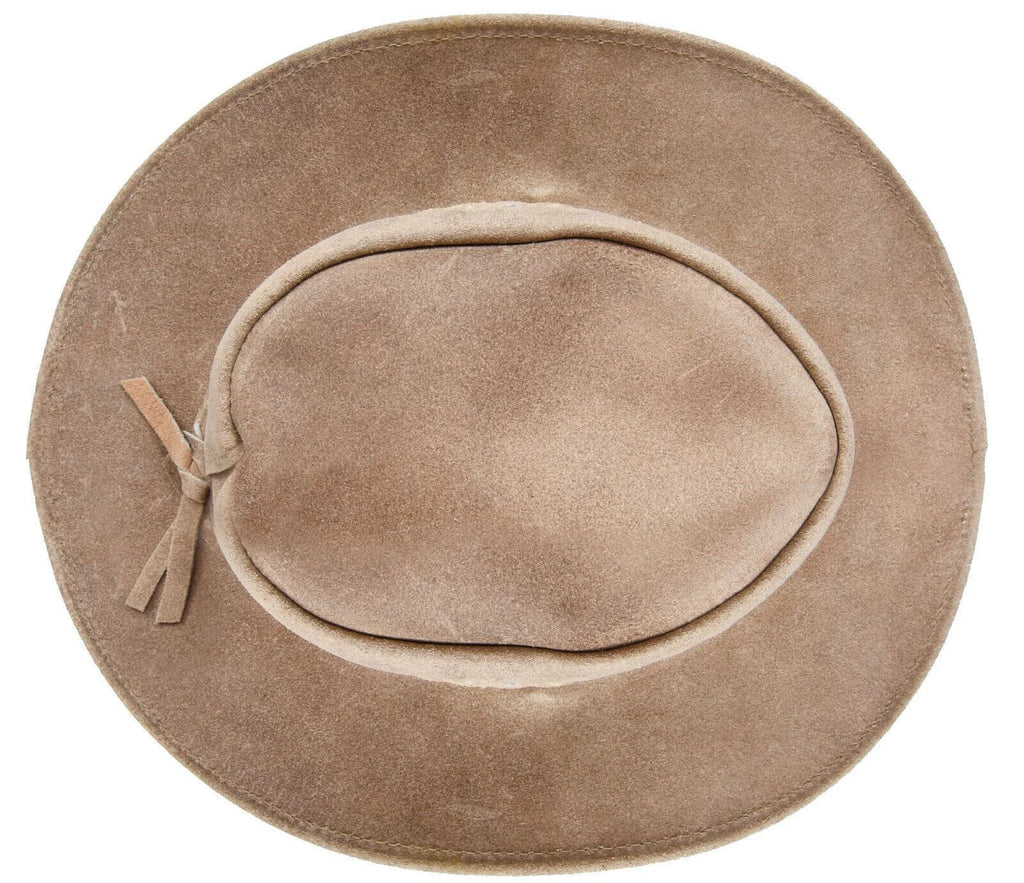 Camel Western/Bush Style Suede Hat