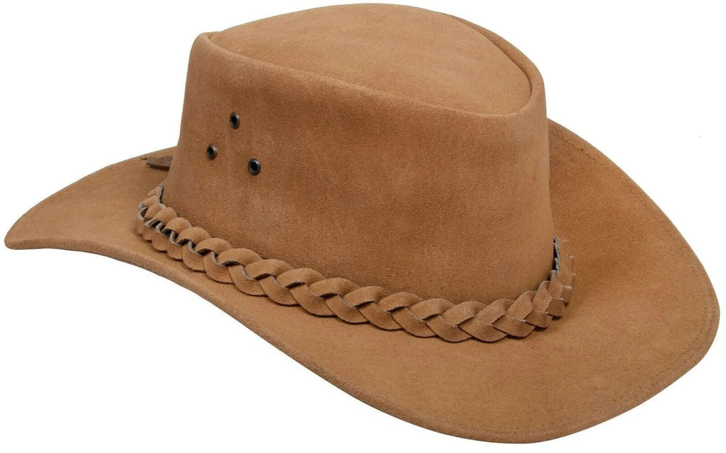 Tan Western/Bush Style Suede Hat