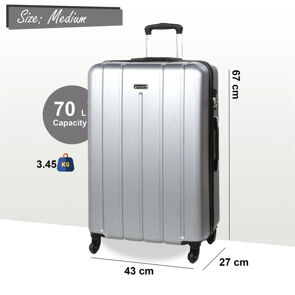 Castleberry Medium Hard Shell Silver Suitcase