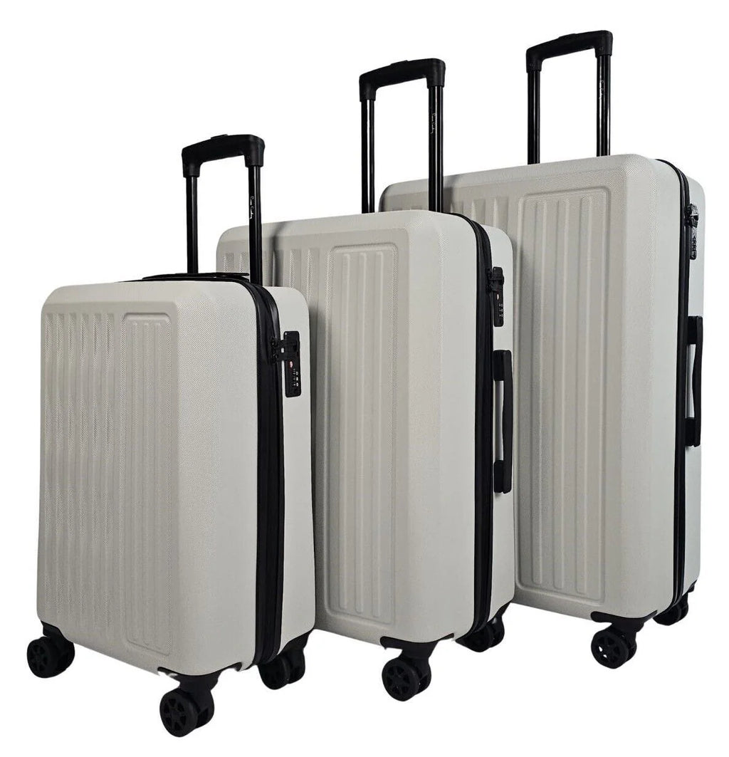 Cullman Set of 3 White Hard Shell White Suitcases