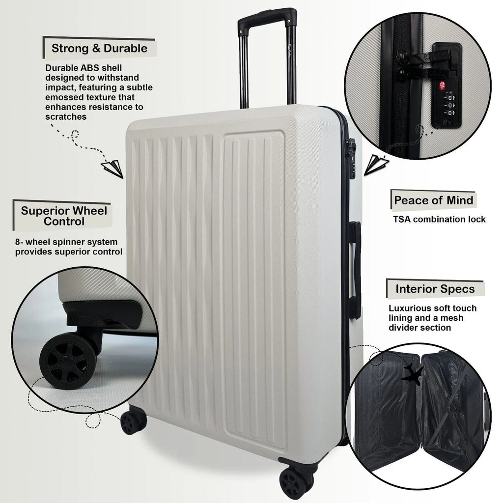 Cullman Cabin Hard Shell White Suitcase