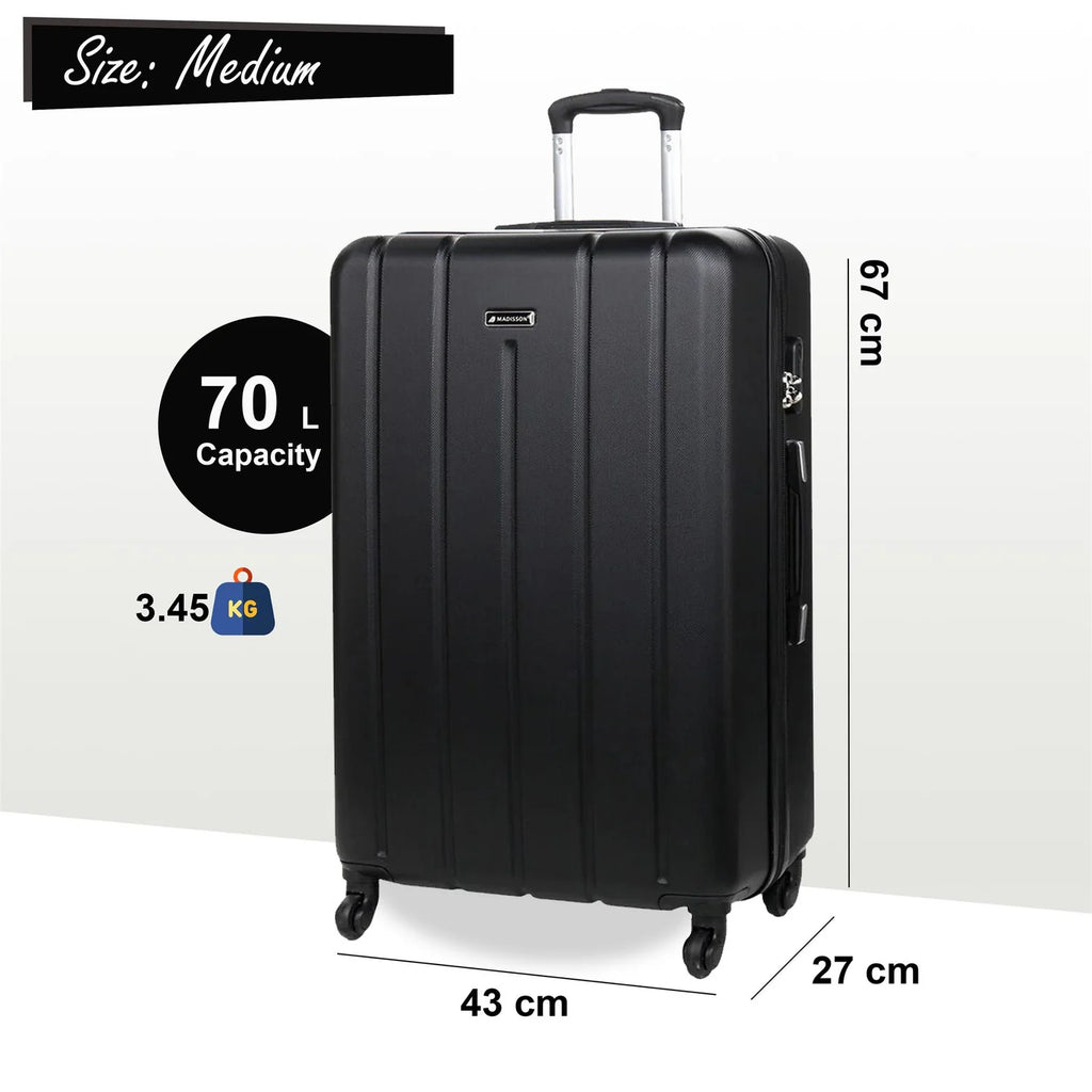 Castleberry Medium Hard Shell Black Suitcase