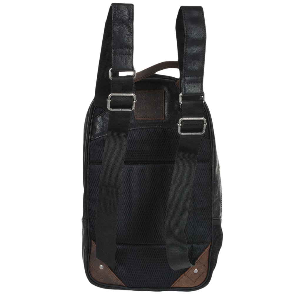 Black & Mud Leather Backpack