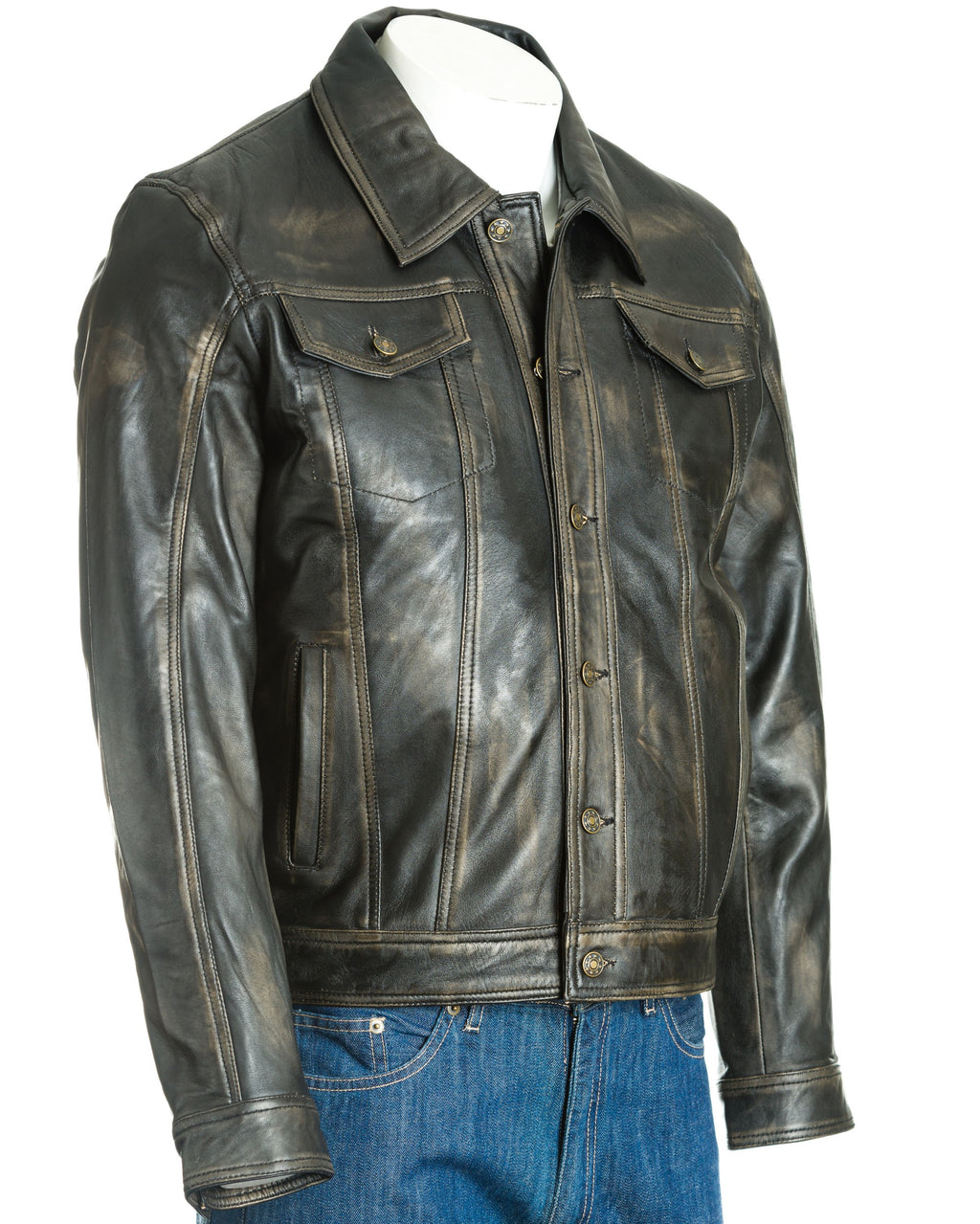 Denim Jackets - leather - men - 4 products